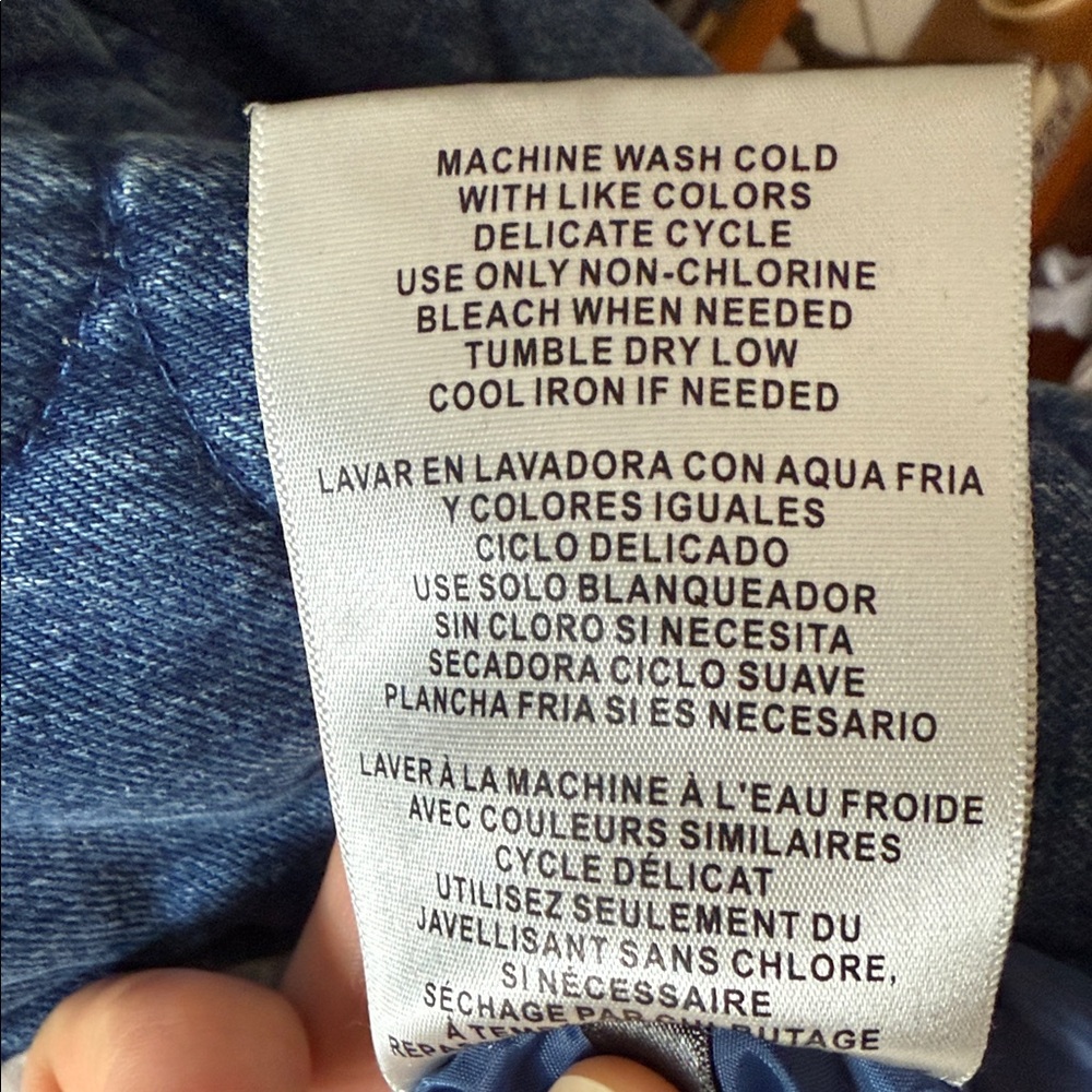 Levi's Blue Quilted Jacket with sherpa Collar - Picture 4 of 6
